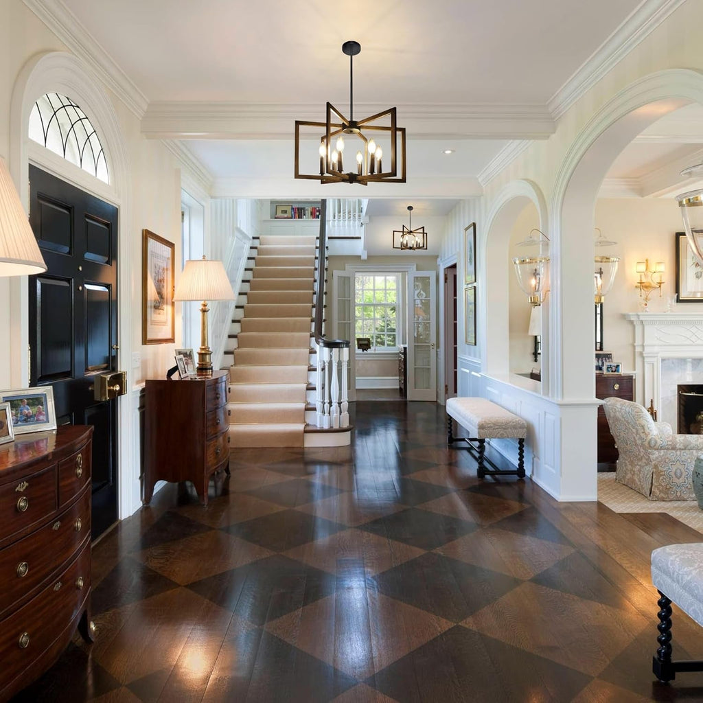 6 Light Black Finish Modern Farmhouse Pendant Lights